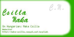 csilla maka business card